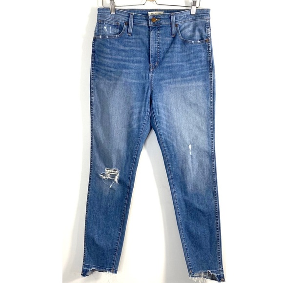 MADEWELL Curvy High-Rise Skinny Jeans Drop Step-Hem Edition Size 31 Style J9409 - Picture 2 of 9